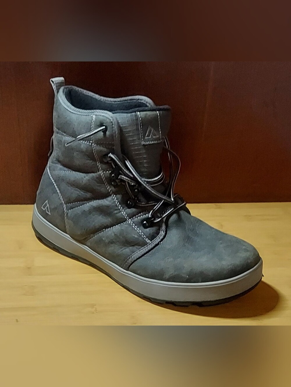 ALPINE DESIGN KAMIK EZRA HEAT-MX MEN'S GRAY LEATHER WATERPROOF BOOTS SIZE 12